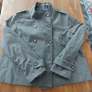 Fitted wool blend jacket